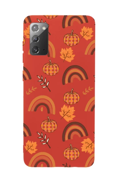 Samsung Note 20 Uyumlu Sonbahar Desenli Premium Silikonlu Telefon Kılıfı - Resim 2