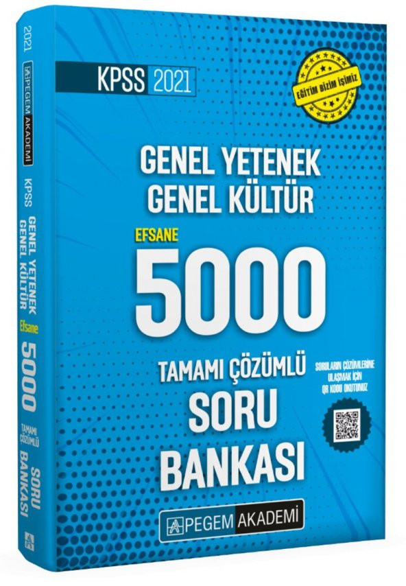 Pegem Yayınları 2021 KPSS Genel Yetenek Genel Kültür Efsane 5000 Soru Bankası