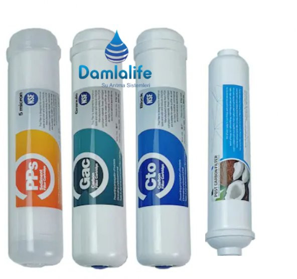 12" Inline Kapalı Kasa 4 Lü Su Arıtma Filtre Seti - Resim 2