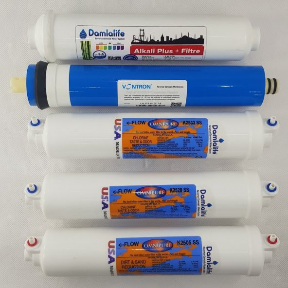 Omnipure Usa Filtre Vontron Membran ve Alkali Plus Filtre