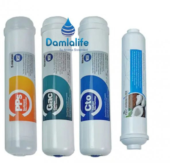 12" Inline Kapalı Kasa 4 Lü Su Arıtma Filtre Seti ürün görseli 1