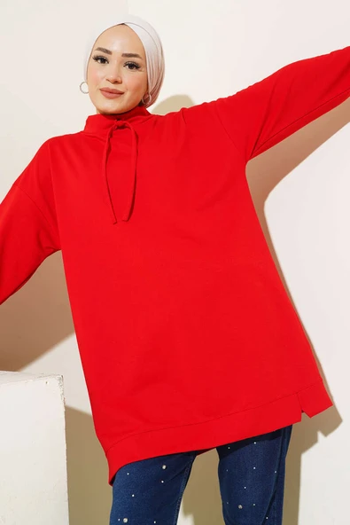 Dik Yaka Tunik Kırmızı ürün görseli