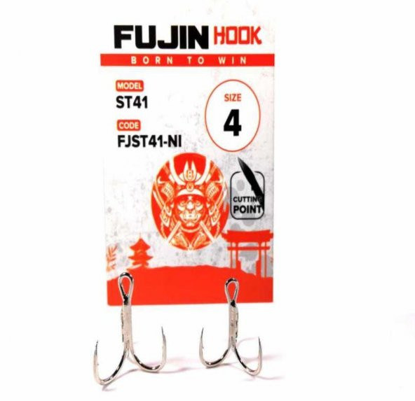 Fujin St41  Nickel Üçlü Maket Balık İğnesi