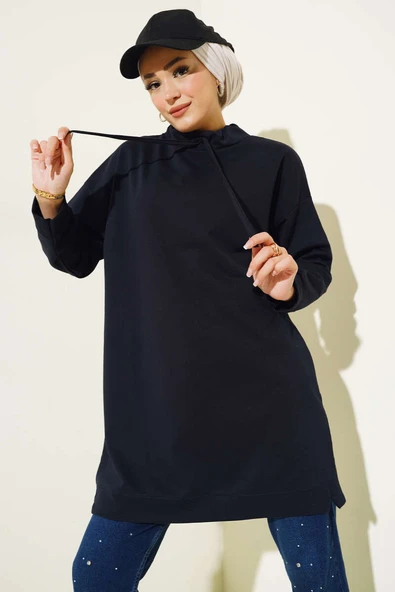 Dik Yaka Tunik Lacivert ürün görseli