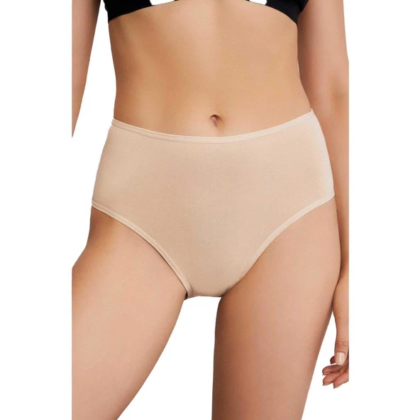 5 li Paket Eros Bayan Yüksek Bel Slip Külot Karışık Renk ERSK760 - Resim 3