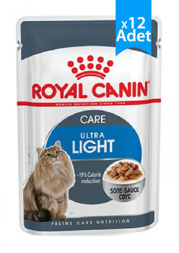Royal Canin Ultra Light Pouch Yaş Diyet Kedi Maması 85 Gr X 12 Adet