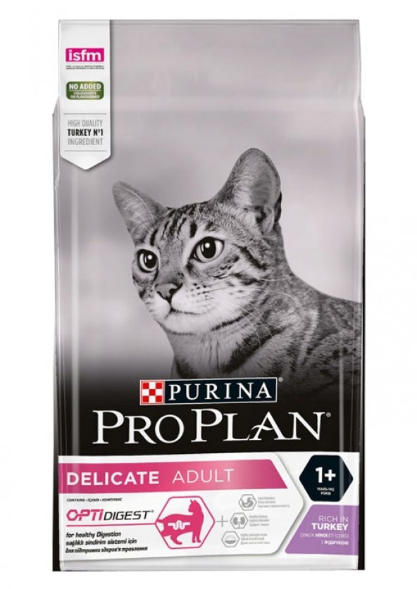 Pro Plan Adult Delicate Cat Turkey Hindi Etli Seçici Yetişkin Kedi Maması 3 Kg