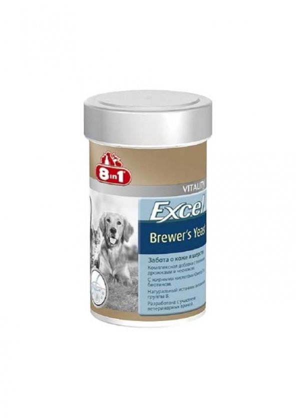 8in1 Excel Brewers Yeast Kedi ve Köpek Sarımsak Tablet 140 Adet