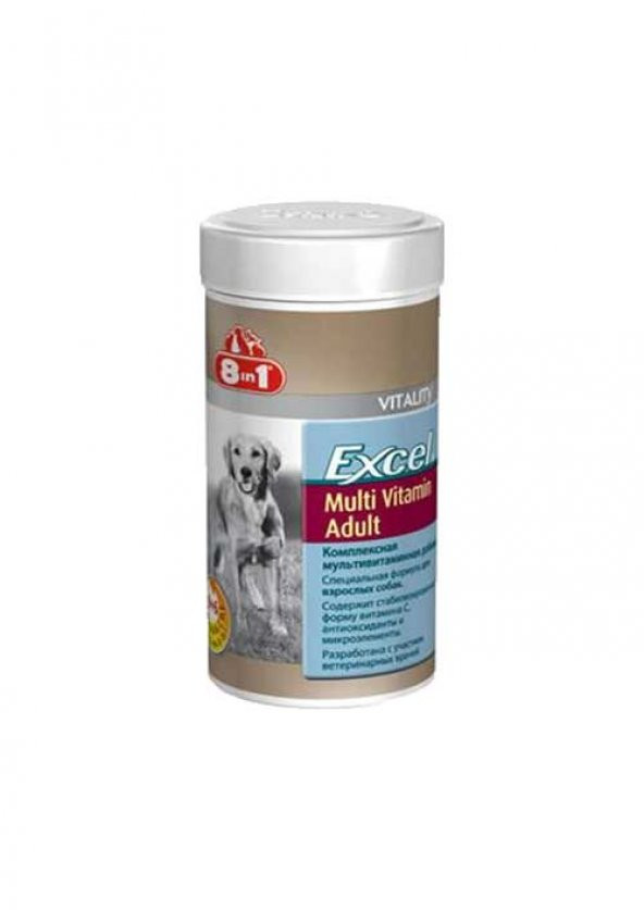 8in1 Excel Adult Yetişkin Köpekler için Multivitamin Tablet 70 Adet