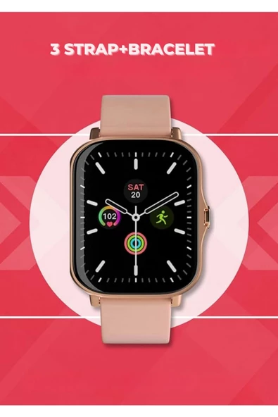 G9 Mini 41 Mm Amoled Ekran Akıllı Saat 3 Strap+Bracelet IPhone14/Pro/Promax Uyumlu - Resim 2