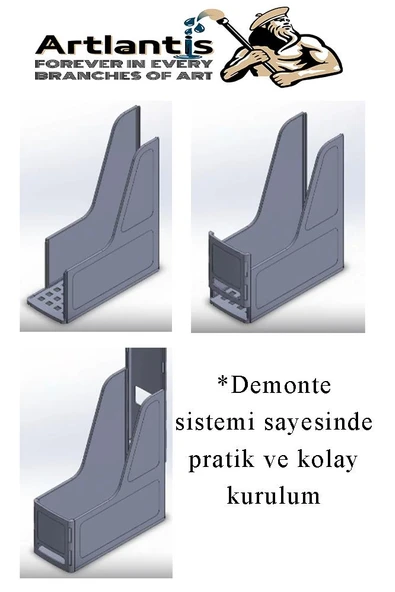 Mor Magazinlik Demonte Plastik 2 Adet Plastik Kutu Klasörü Magazinlik A4 Dosya ve Masa Düzenleyici Sınıf Ev Ofis - 2