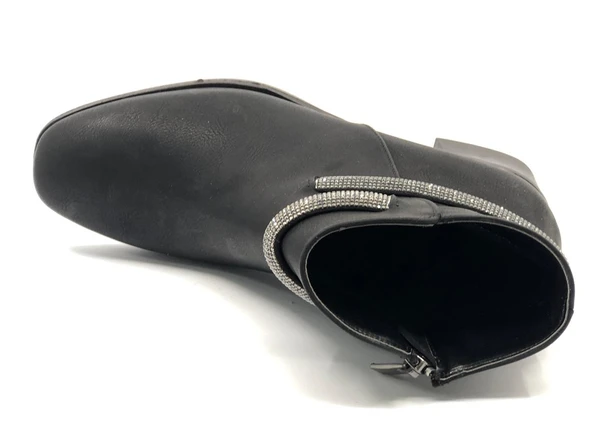 Asya Bilek Şerit Taş Kemerli Kısa Topuklu Kadın Bot - Resim 4