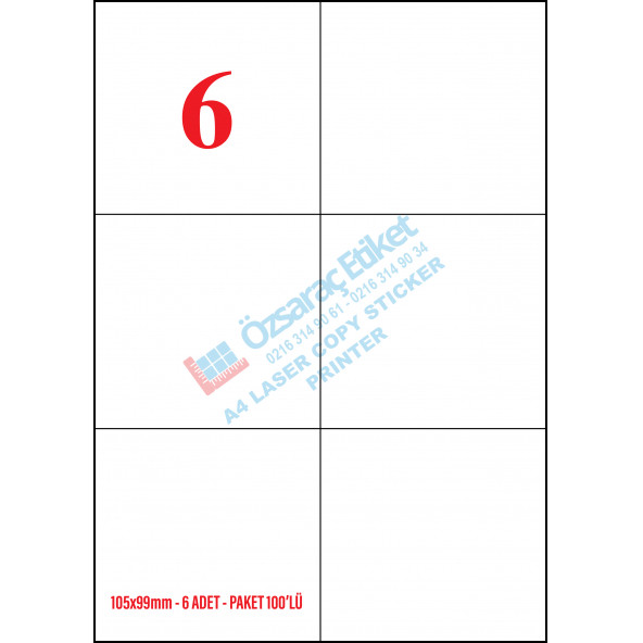 LAZER ETİKET 105MMX99MM