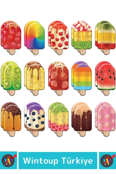 Premium El Göz Koordinasyonu Zeka Geliştirici Çocuk Eğlenceli Dondurma Hafıza Eşleştirme Oyunu - Resim 3