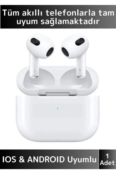 Premium iPhone 16 Tam Uyumlu Dokunmatik 3. Nesil Kulak İçi Bluetooth Kulaklık ürün görseli