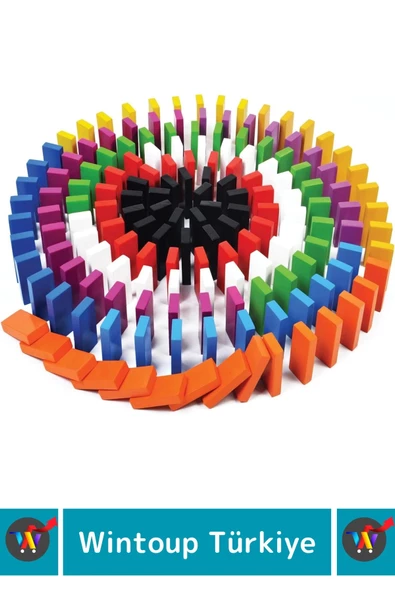 Premium Eğitici El Göz Koordinasyonu Zeka Üretkenlik Merak Keşif Geliştirici 100'lü Domino Taş - Resim 3