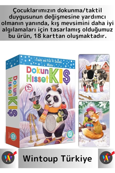 Premium Duyusal Gelişim Görsel Algı Eğlenceli Öğrenme Çocuk Kış Mevsim Tanıma Eğitim Kartları - Resim 2