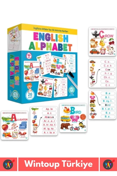 Premium Eğitici Zeka El Göz Koordinasyonu Geliştirici Matematik İngilizce Alfabe Oyun Kartları - Resim 3