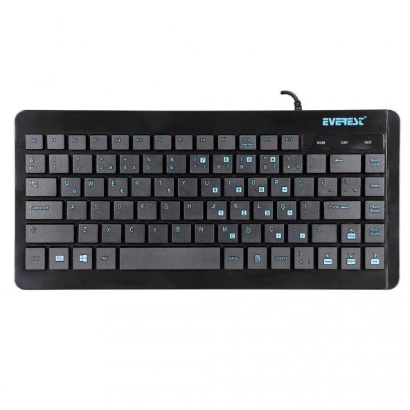 Everest KB-410 Siyah USB Türkçe Q Mini Klavye - 2