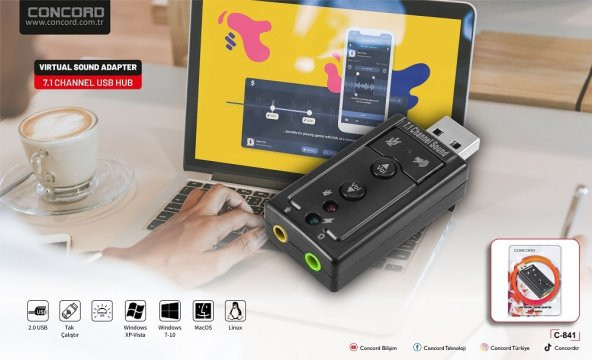 Concord 7+1 USB Channel Sound C841 - 4