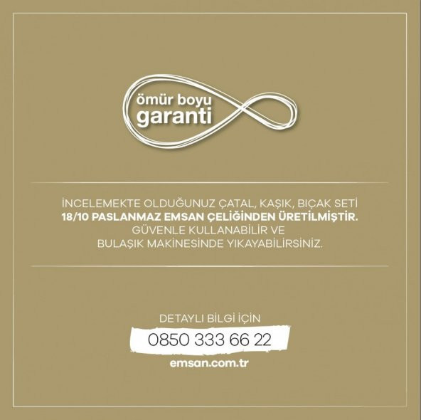 Emsan Elegance Bello 84 Parça Çatal Kaşık Bıçak Seti Lüks Kutulu - 3