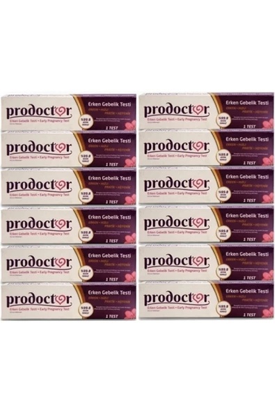 PRODOCTOR Early Erken Gebelik Testi %99.8 Kesin Sonuç X 12 Adet