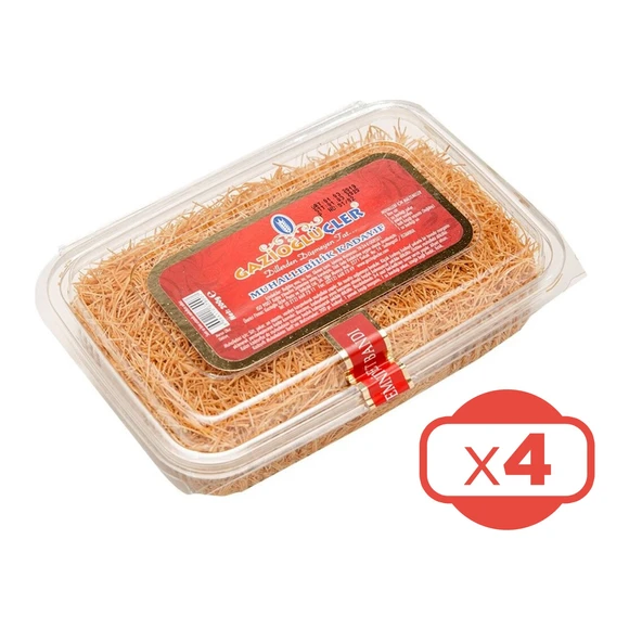 Gazioğlu Üçler Dubai Çikolatası Çıtır Kadayıfı 200 gr x 4 Adet - 2