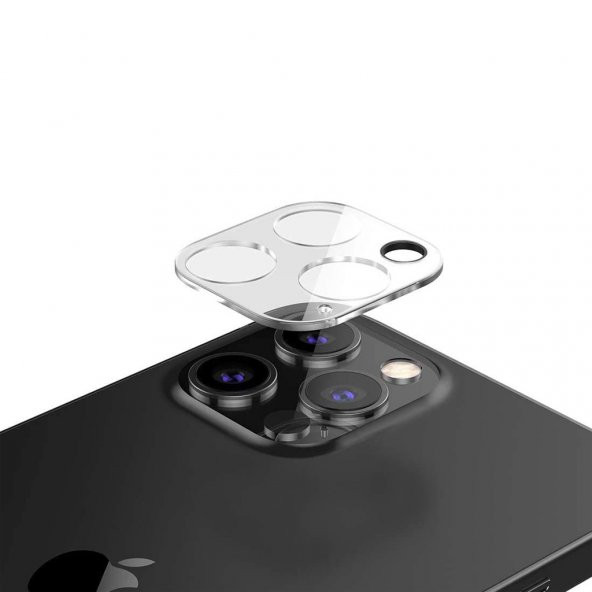 iPhone 12 Pro Kamera Lens Koruyucu 3D Cam Şeffaf Tam Kaplama - 2