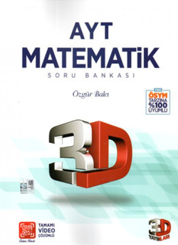 3D Yayınları AYT Matematik Soru Bankası Tamamı Video Çözümlü - Özgür Balcı