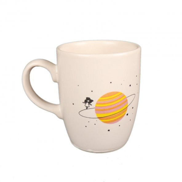 BEYAZ SATÜRN KIZ TASARIM KUPA