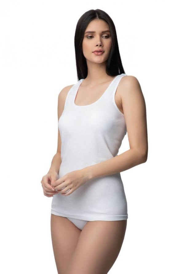 2 li Paket Özlem Bayan Geniş Askılı Ribana Atlet 1314 - 3
