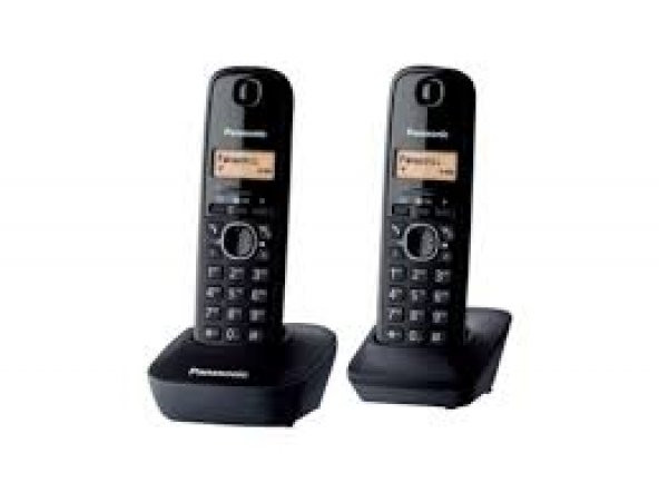 Panasonic KX-TG1612 Siyah 2li Duo Telsiz Dect Telefon