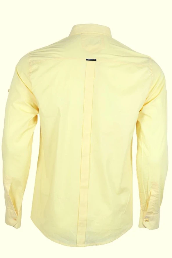 Erkek Gömlek Dar Kesim Likralı RAR00610 Sarı - 5