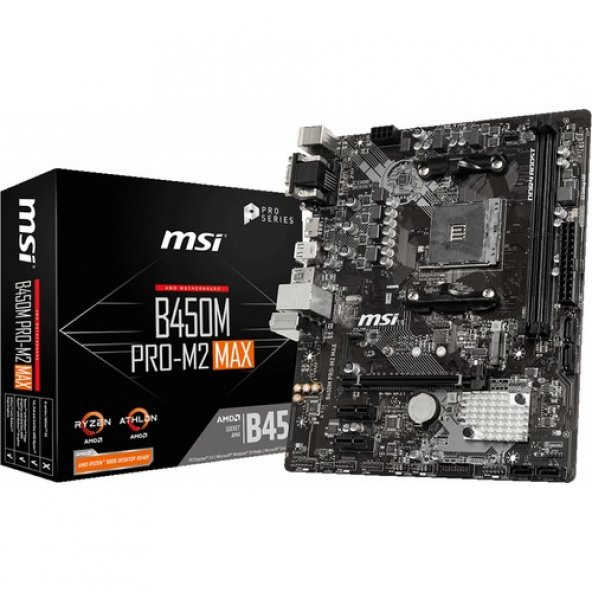 Msi B450M PRO-M2 Max AMD B450 3200MHz DDR4 mATX Anakart - 1