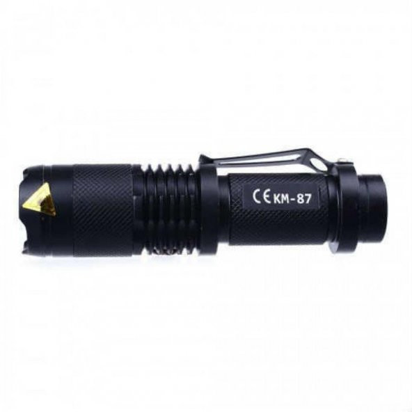 KM-87 Cree Q5 Şarjlı Pil Hediyeli Fener - 5