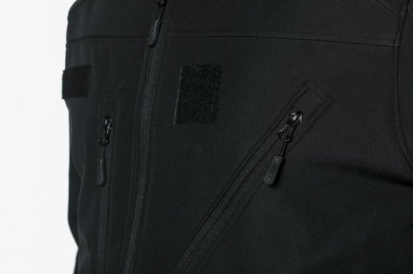 SS Çapraz Cepli Askeri Tactical Softshell Polar Mont Siyah - 2