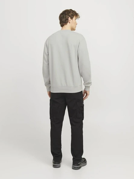 Jack Jones Mountaın Logo Bisiklet Yaka Erkek Sweat 12262094 - 5