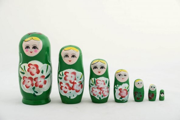 Ahşap 7’Li Matruşka Bebek - Resim 2