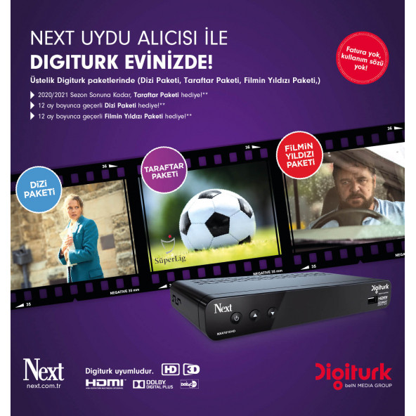 Digiturk Film ve Dizi Paketi - Next Uydu Alıcılı - 2