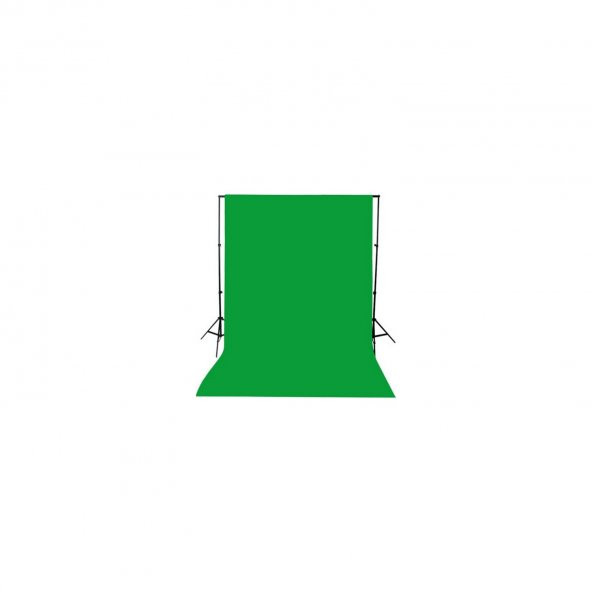 Chromakey-Green Screen-Greenbox- Yeşil Fon Perde (3X3M) +Fon Standı - 1