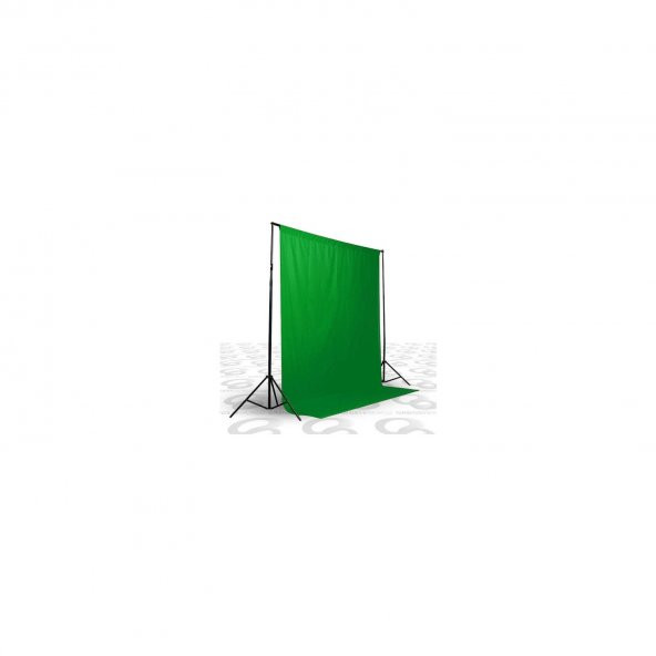 Chromakey-Green Screen-Greenbox- Yeşil Fon Perde (3X3M) +Fon Standı - 2