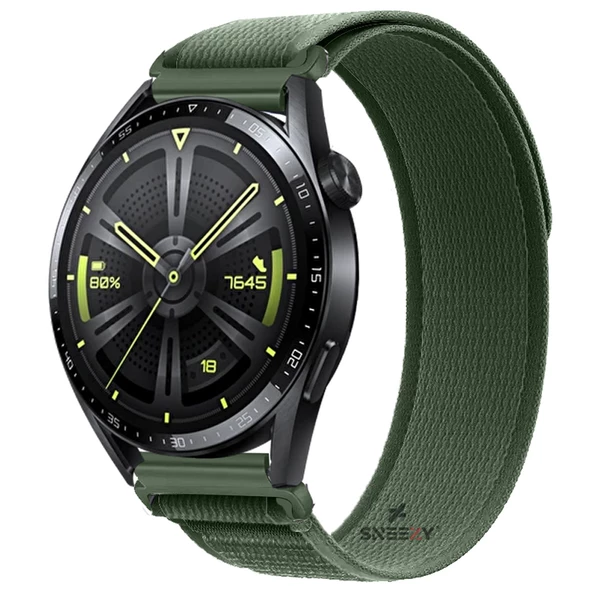 Samsung Galaxy Watch 46mm R800 – Watch 3 45mm R840 22mmUyumlu Wander Trail Loop Kordon  Sarı