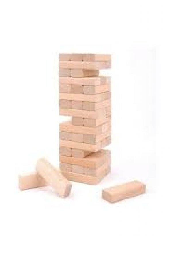Jenga Ahşap Denge Kule Oyunu 54 Parça Eğitici Cenga Oyuncak TAZO76
