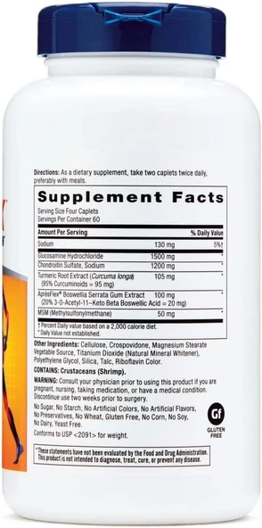 GNC TriFlex FastActing - Kemik Sağlığı Besin Takviyesi 240 Tablet - 2