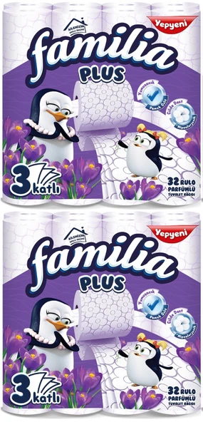 Familia Plus Tuvalet Kağıdı 3 Katlı 64 Lü Paket Sihirli Çiçekler (2pk*32)