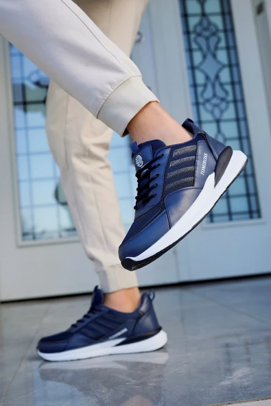 Terrexs Lacivert Ortopedik Günlük Garantili Yürüyüş Koşu Sneaker Spor Ayakkabı TERREXS-1769 - 3