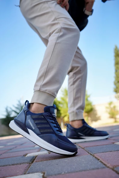 Terrexs Lacivert Ortopedik Günlük Garantili Yürüyüş Koşu Sneaker Spor Ayakkabı TERREXS-1769 - 4