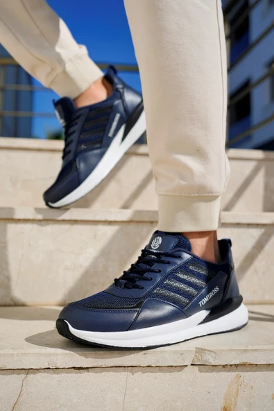 Terrexs Lacivert Ortopedik Günlük Garantili Yürüyüş Koşu Sneaker Spor Ayakkabı TERREXS-1769 - 5