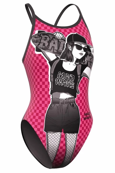 Mad Wave Kadın Mayosu Flare K6, Pembe - 3