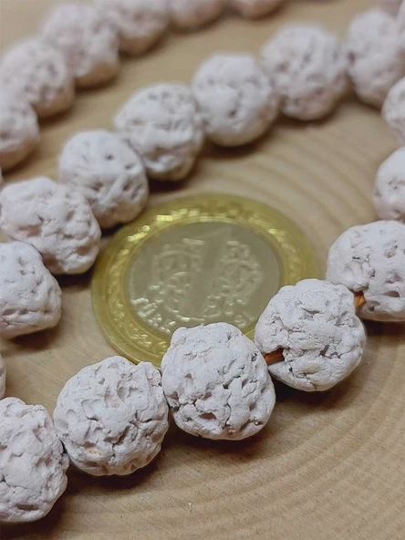 Beyaz Mat Seramik Boncuk Dizi 9-11mm/23cm (54160) - Resim 2